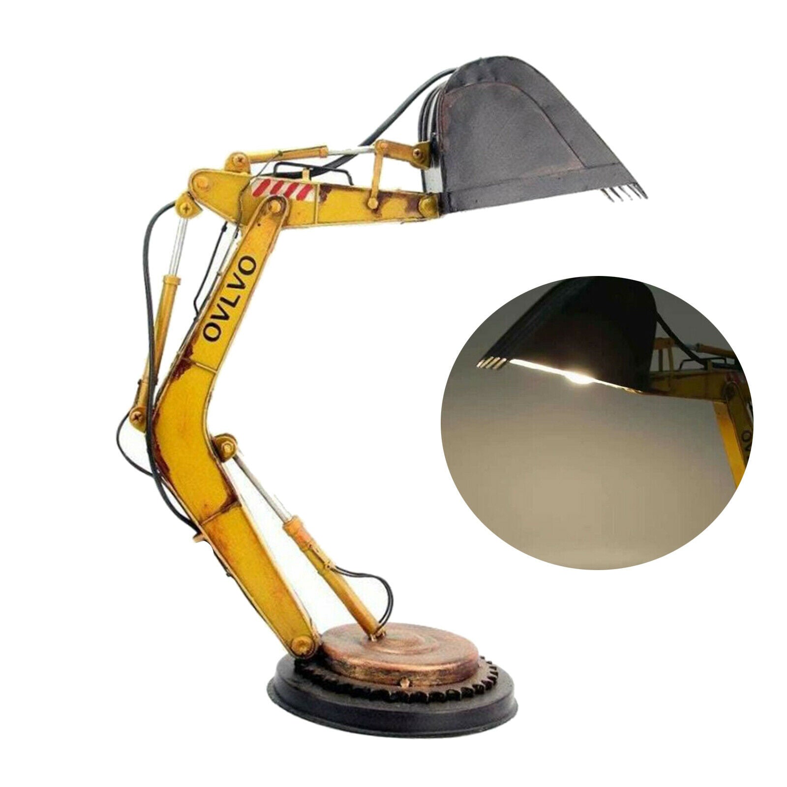 Table Lamp Industrial Style Flameless Bedside Desk Lamp Office Cafe Studio