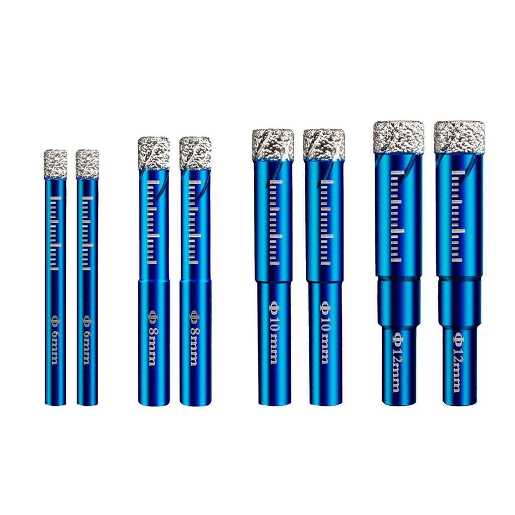 8pc Diamond Core Grit Drill Bit Power Tool for Ceramic Tile Marble Glass