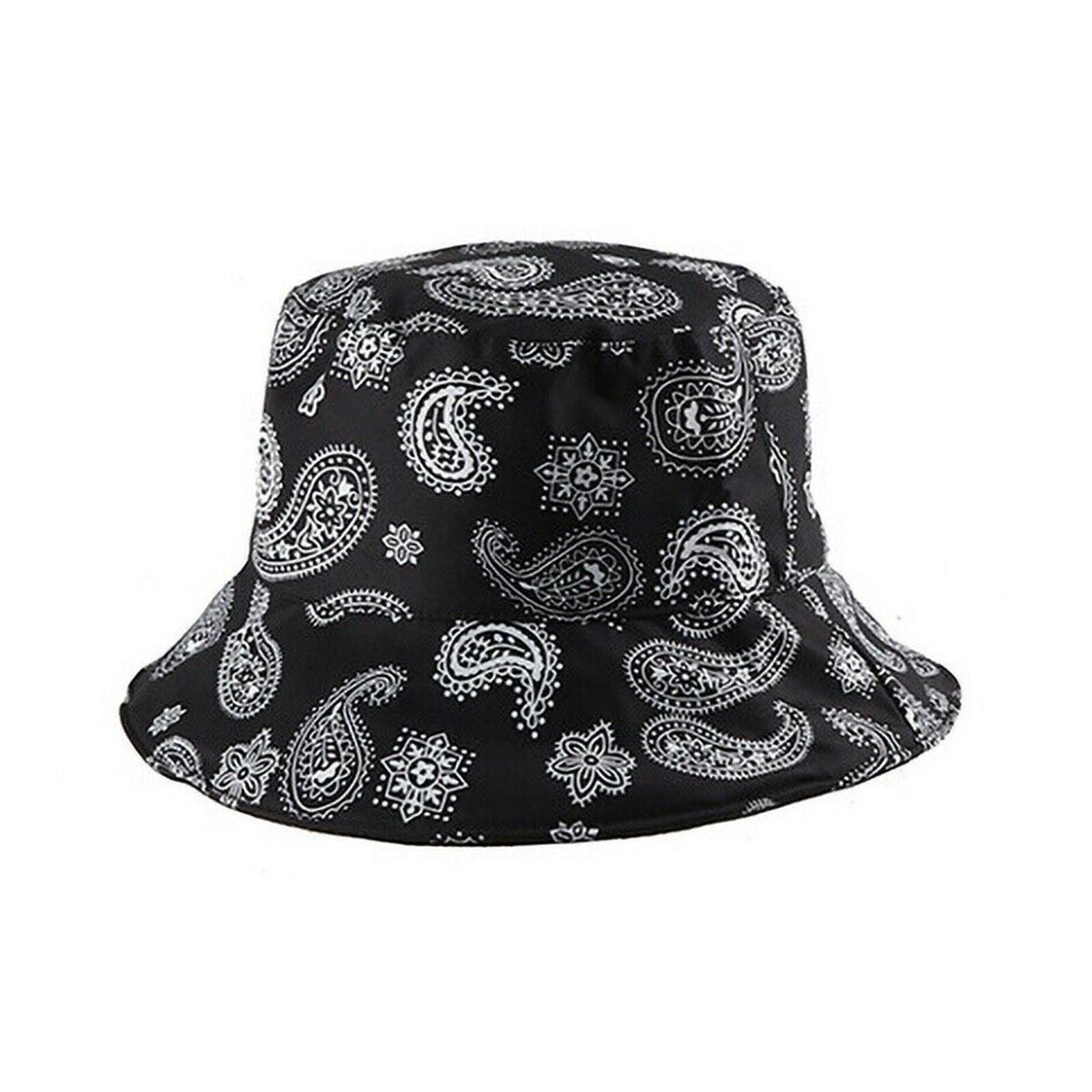 Pretty Summer Black Reversible Fashion Print Bucket Hat Great Gift