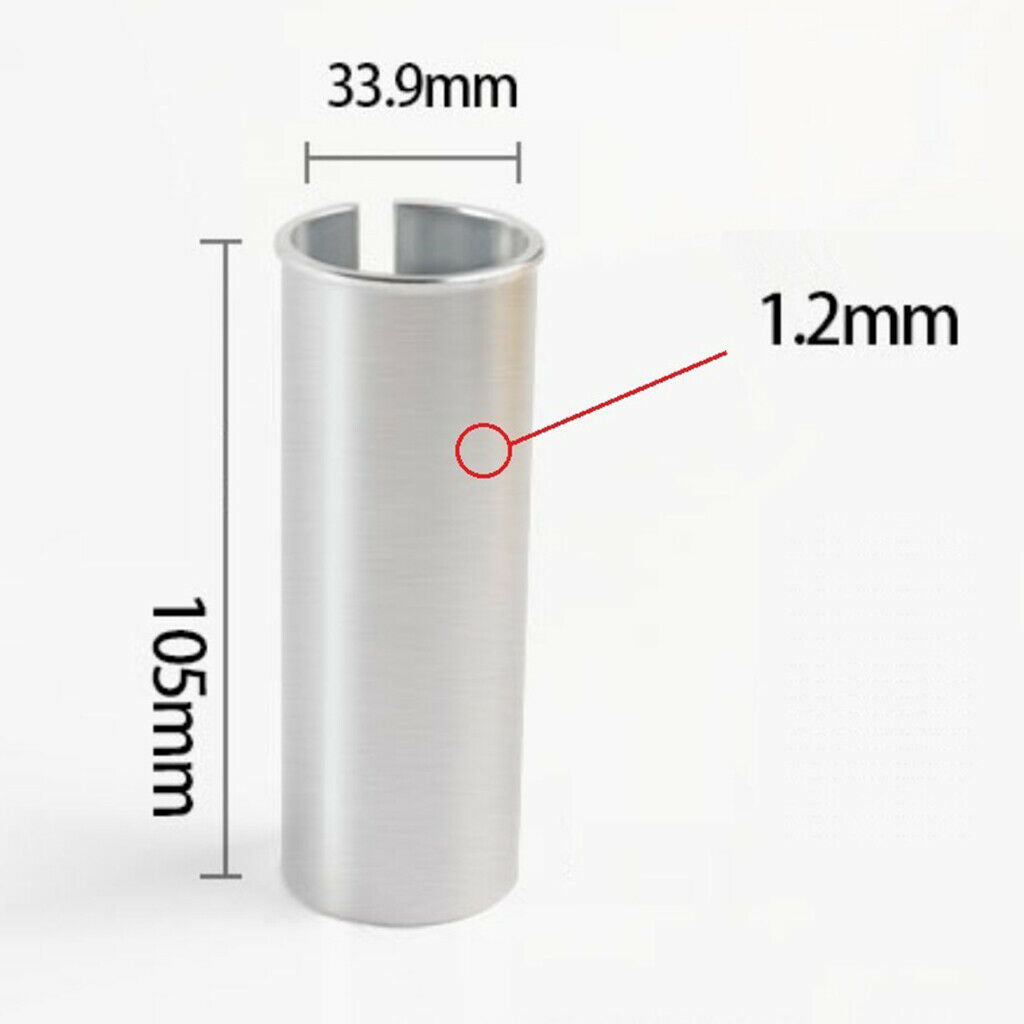 Seatpost Shim 33.9mm Bicycle Seat Post Adapter Reducing Sleeve Shim for Folding