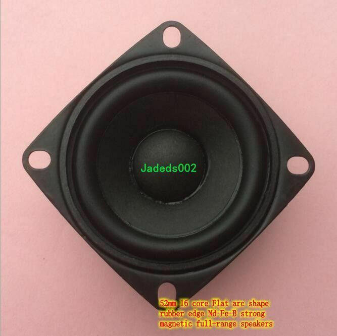 2pcs 52mm 4Ω 3W Full-range speaker Loudspeaker 4ohm Rubber edge HiFi Audio Part