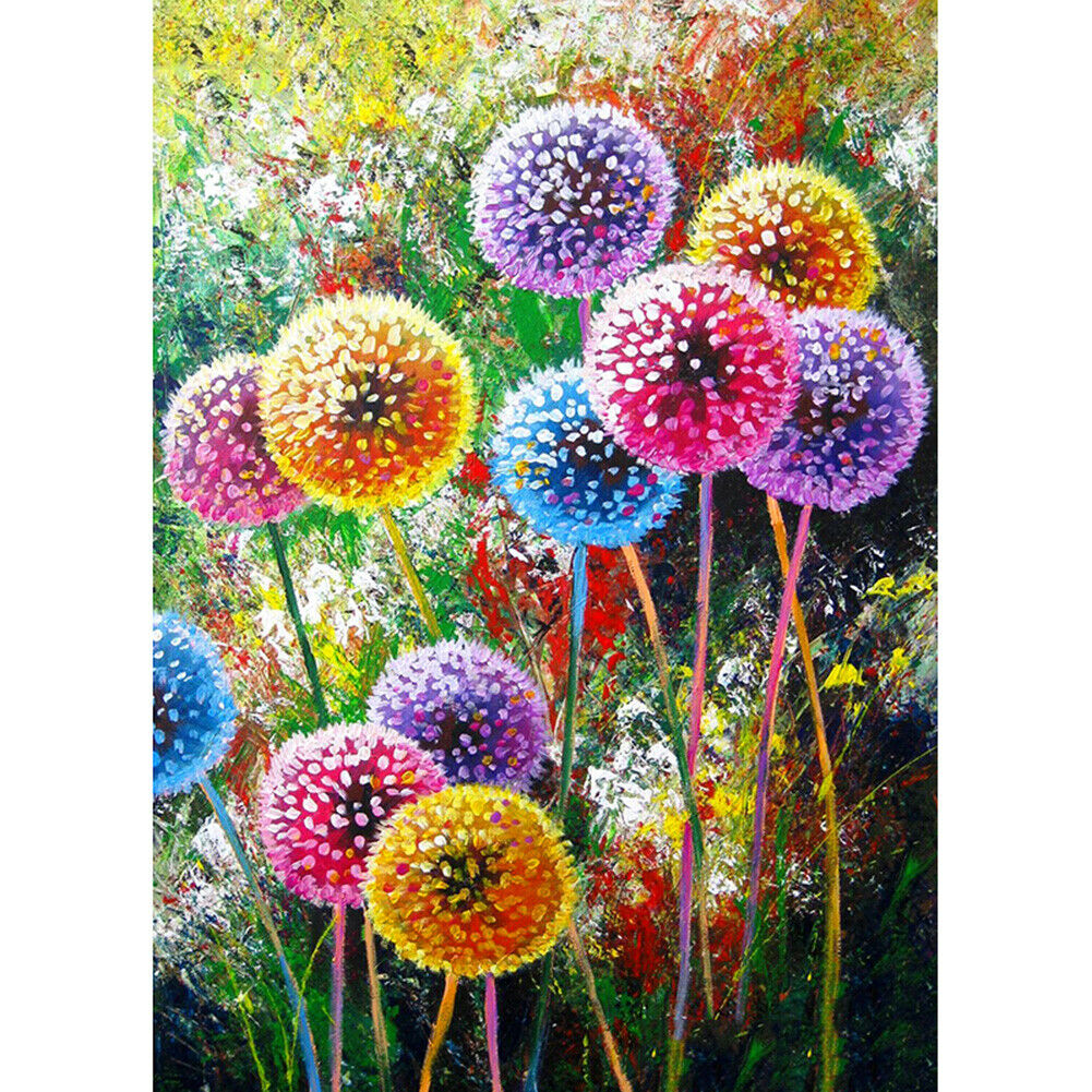 Diamond Painting Dandelion Full Square Rhinestone Picture Home Wall Decor @