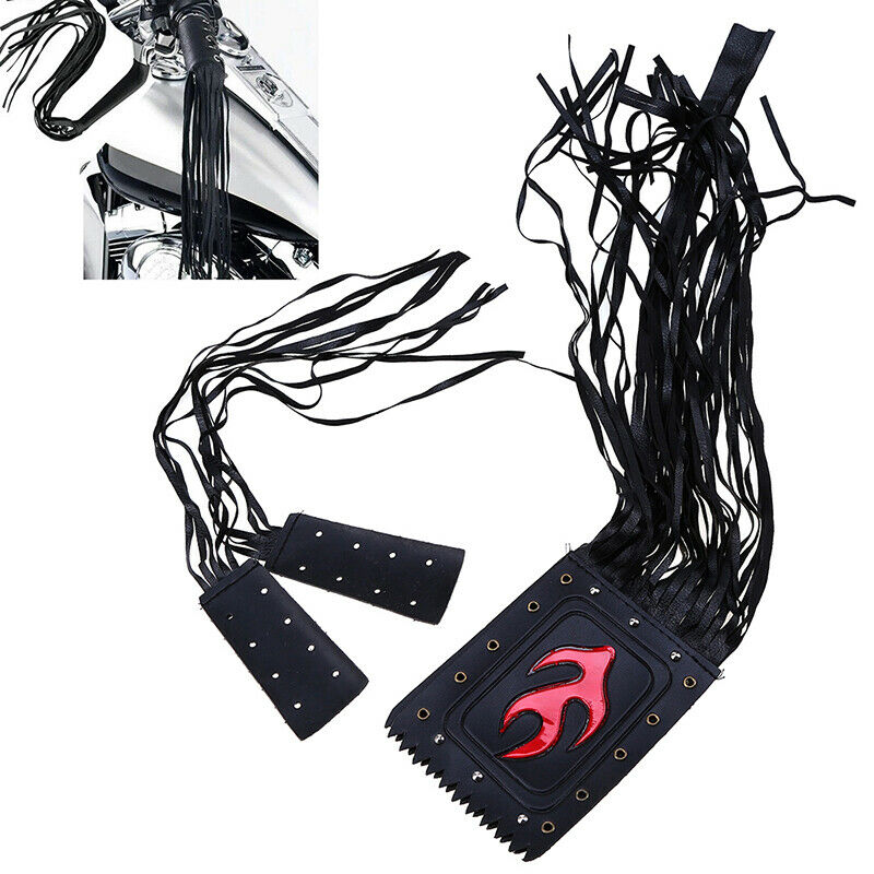 Motorbike Grip Lever Covers Straps Fringe Clutch Brake Streamers Tassel New