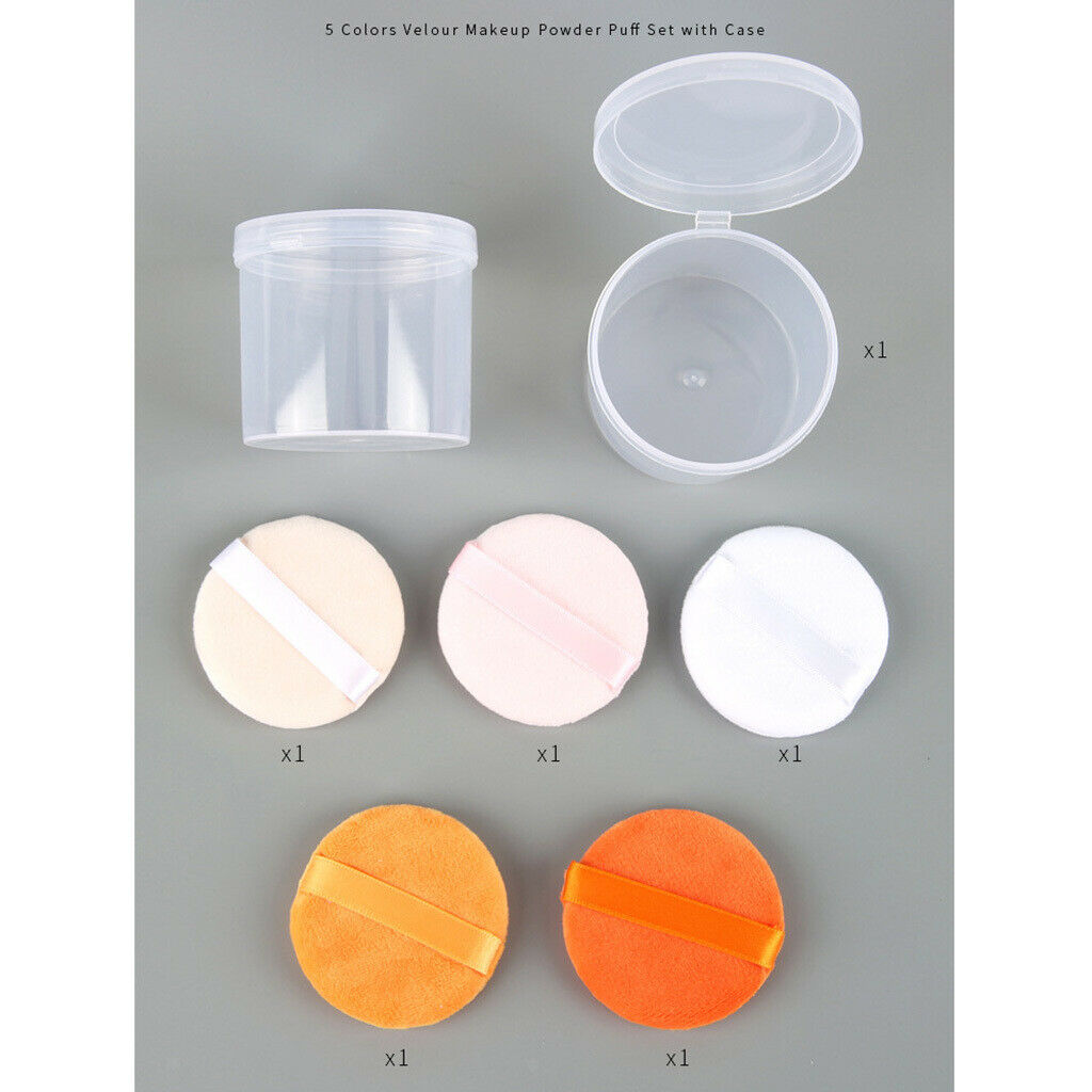 5x Reusable Makeup Mineral Powder Foundation Air Cushion   Pads 2.4''