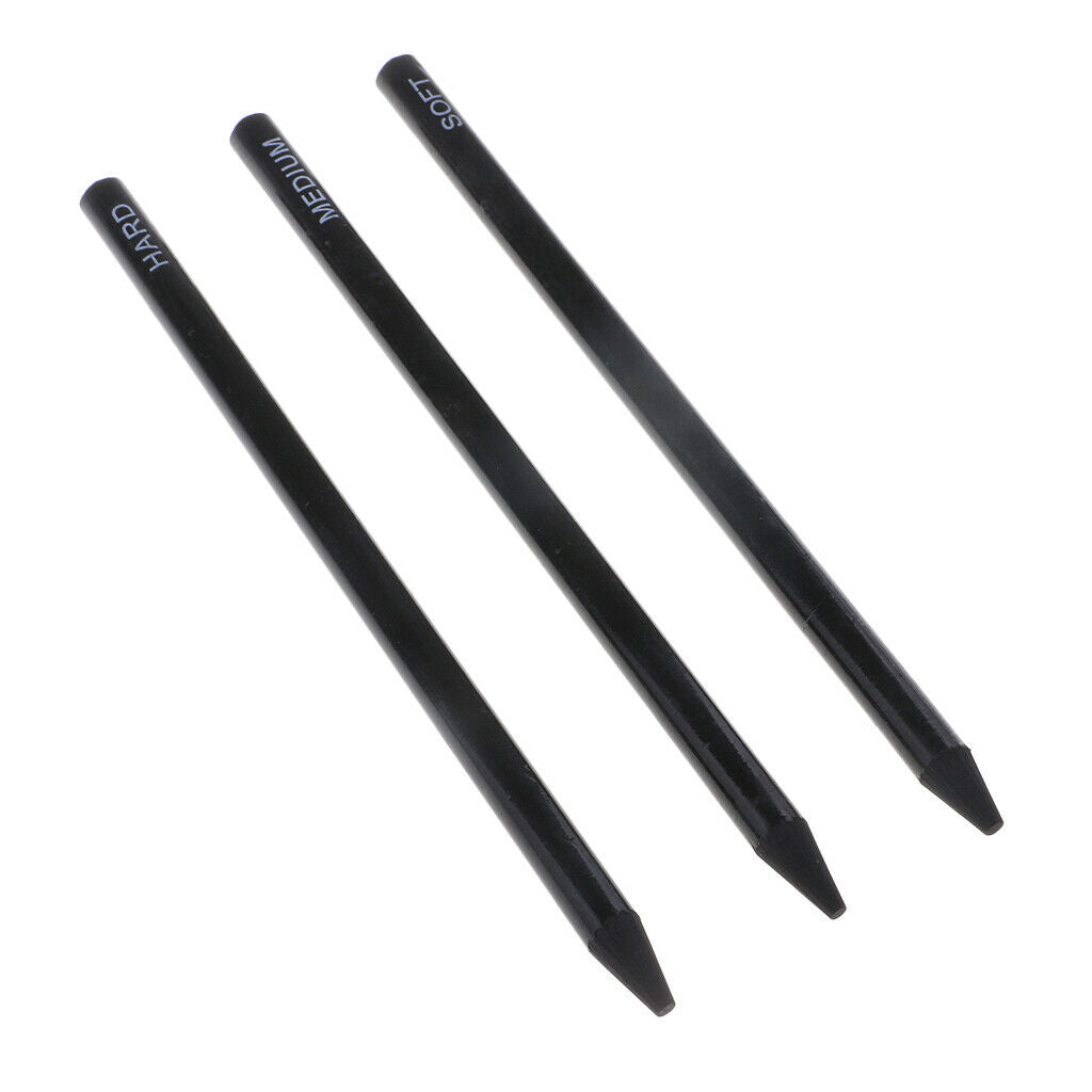 3pcs Sketch Pens Pure Carbon Professional Charcoal Pencils For Drawing Craft