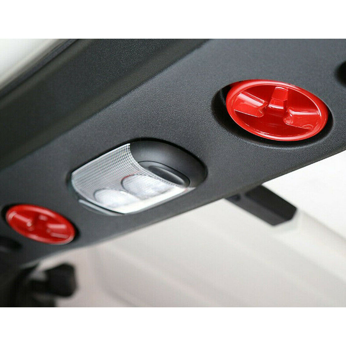 Red Car Roof Knob Cover Decoration Frame Fit For Jeep Wrangler JK 2007-2017