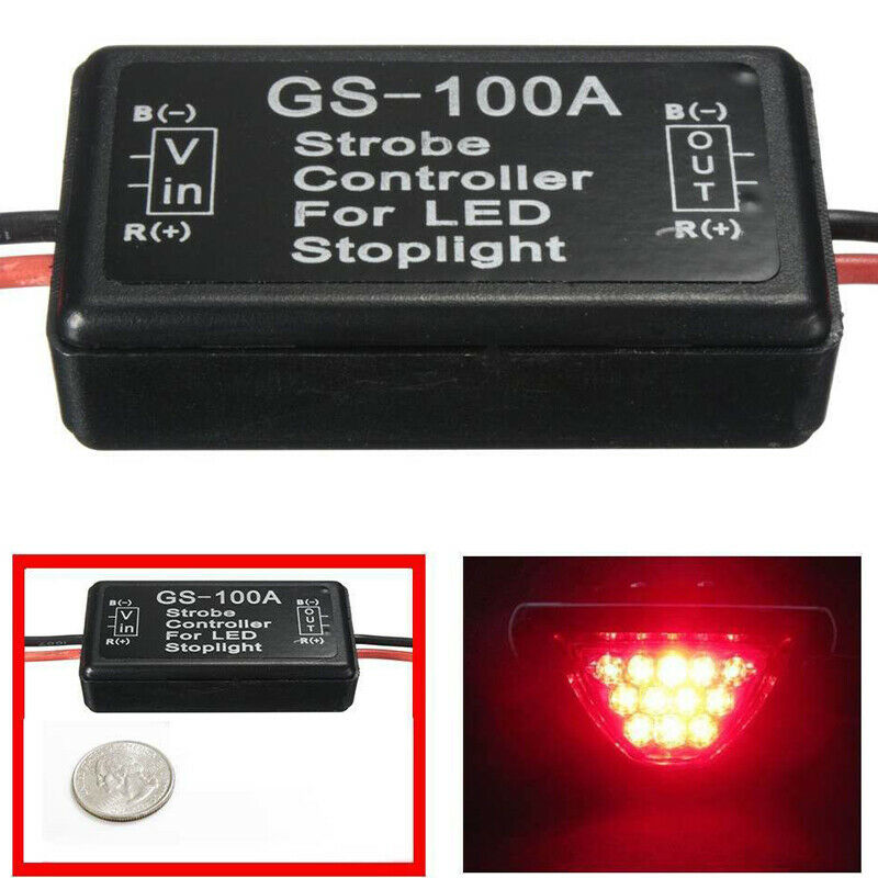 12V GS-100A Car SUV Truck LED Brake Stop Light Strobe Controller Flasher Module
