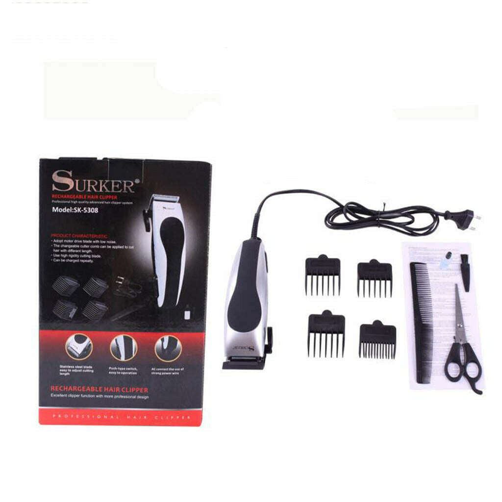 Electric Hair Clippers Kit Kids Hair Cutting Kit Black Men's Grooming Kit