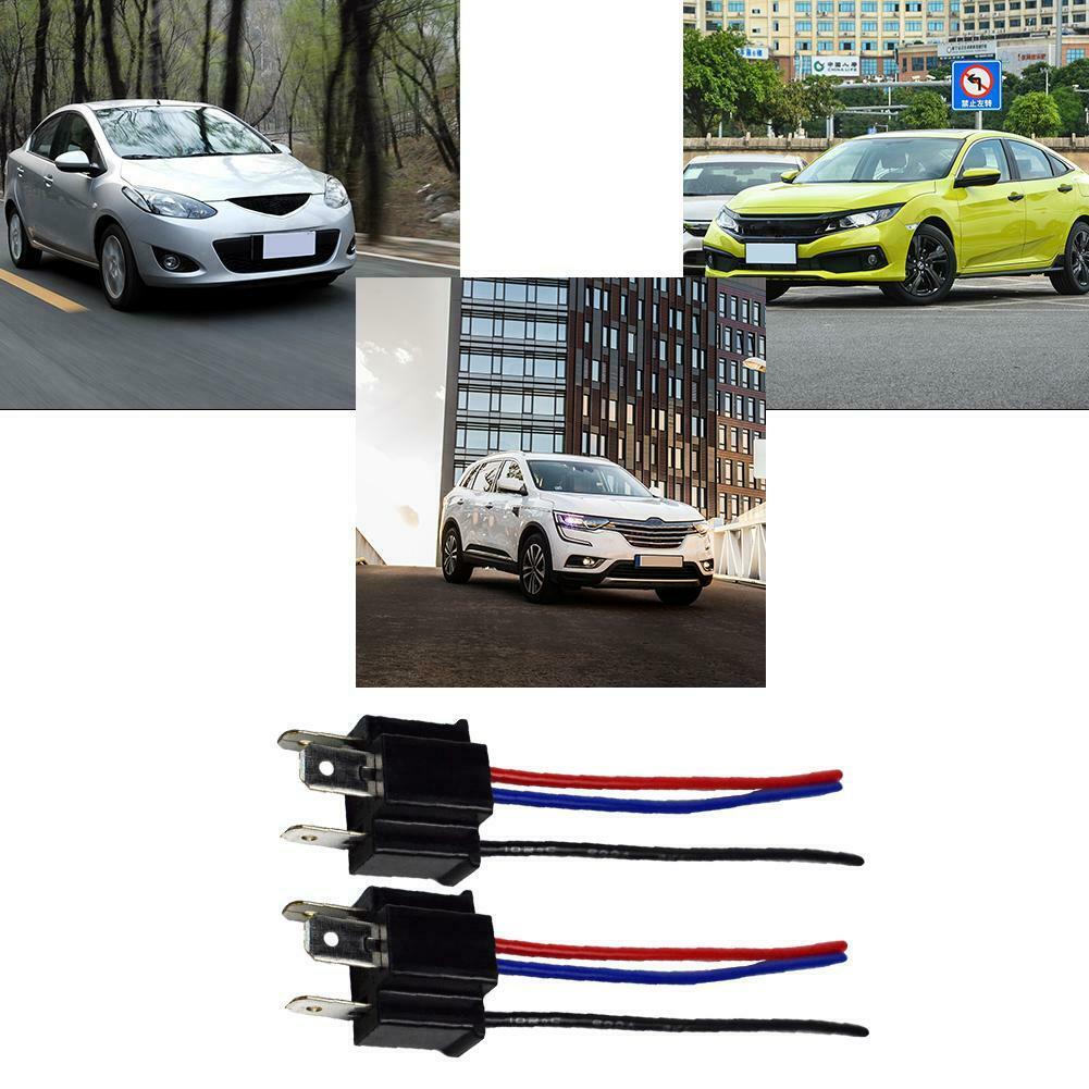 1 Pair 9003 H4 Bulb Socket Male Adapter Connector for Headlight Fog Lamp