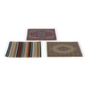 1/12 Scale Turkish Style Carpet Woven Rug Embroidery Cloth Mat (Pack of 3)for