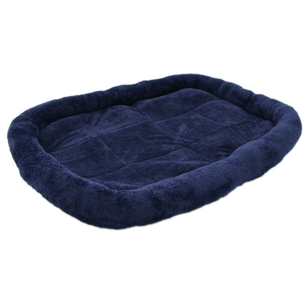 Pet Bed for Dog Cat Crate Mat Soft Warm Pad Liner Home Indoor Deep Blue