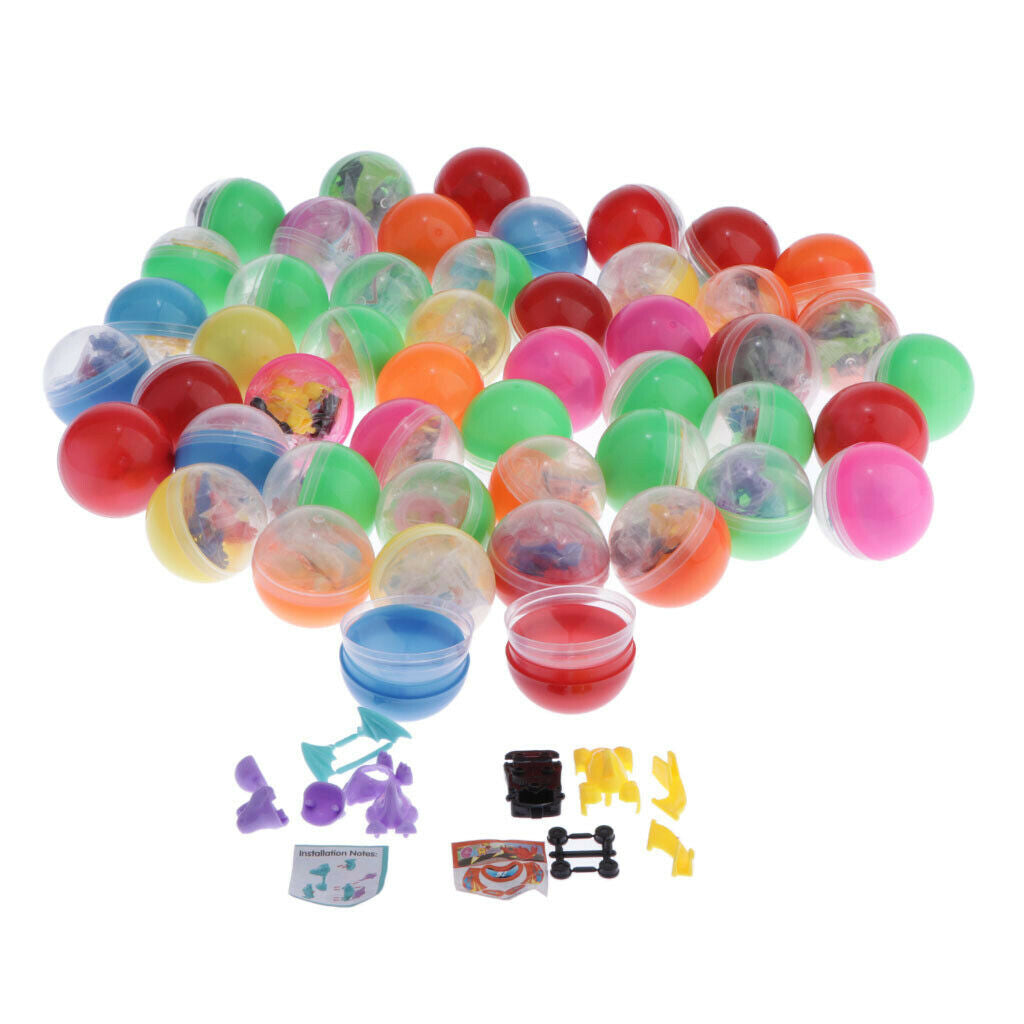 50 Pcs / Set Multicolored Eggs Stuffed With Toys Party Favors Surprise Gift 45mm