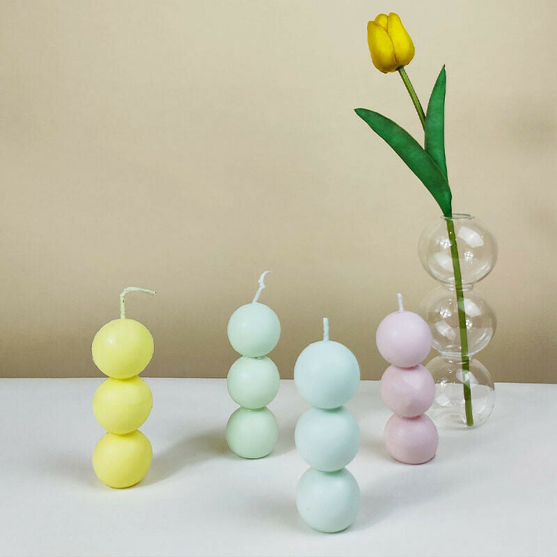 DIY Candles Mould Round Ball Wax Candle Mold Aromatherapy Plaster Candle Decor