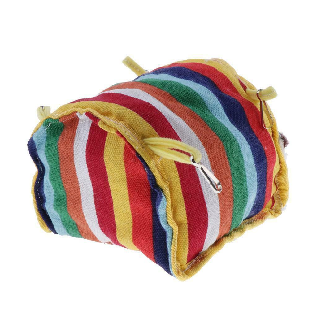 Set of 2 Cloth Hamster Sleeping Nest Warm Cage Ribbon Pattern Indoor Outdoor