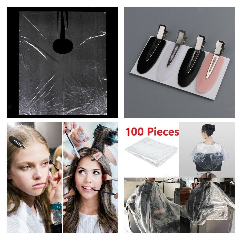 100 Pieces Disposable Hair Cutting Shawl Cape Salon Barber Cloak Capes Cloth