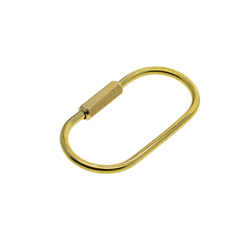 2Pc Screw Lock Clip Brass Key Chain Key Ring Home Car Key Holder Accessories