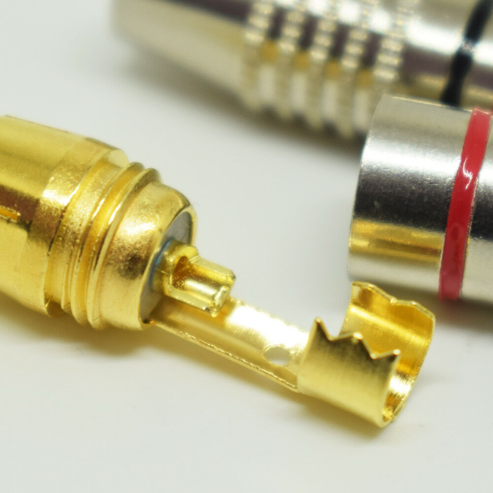 1pair Soldering Metal RCA Male Plug Audio Video Cable Adapter Connector 6mm