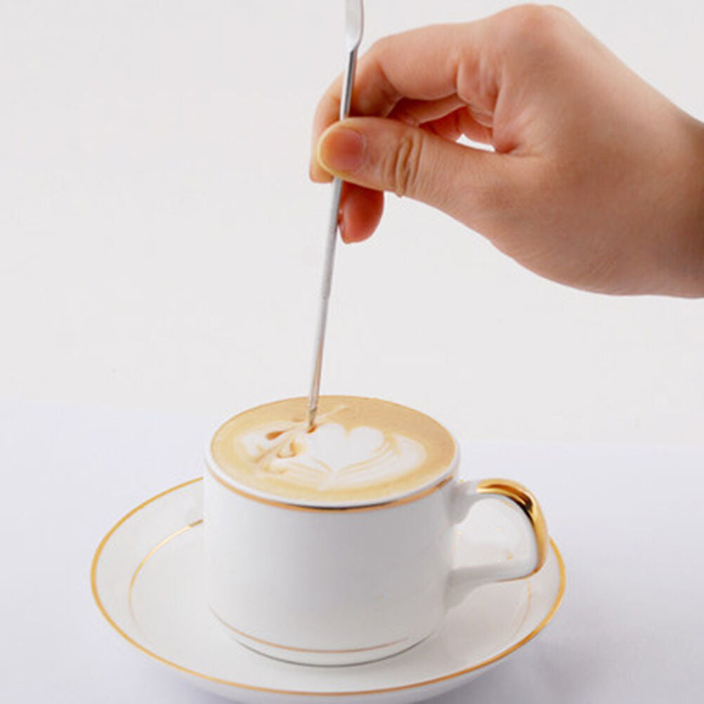Stainless Steel Fancy Stitch Coffee Latte Art Needle Hook Home Kitchen Too.l8