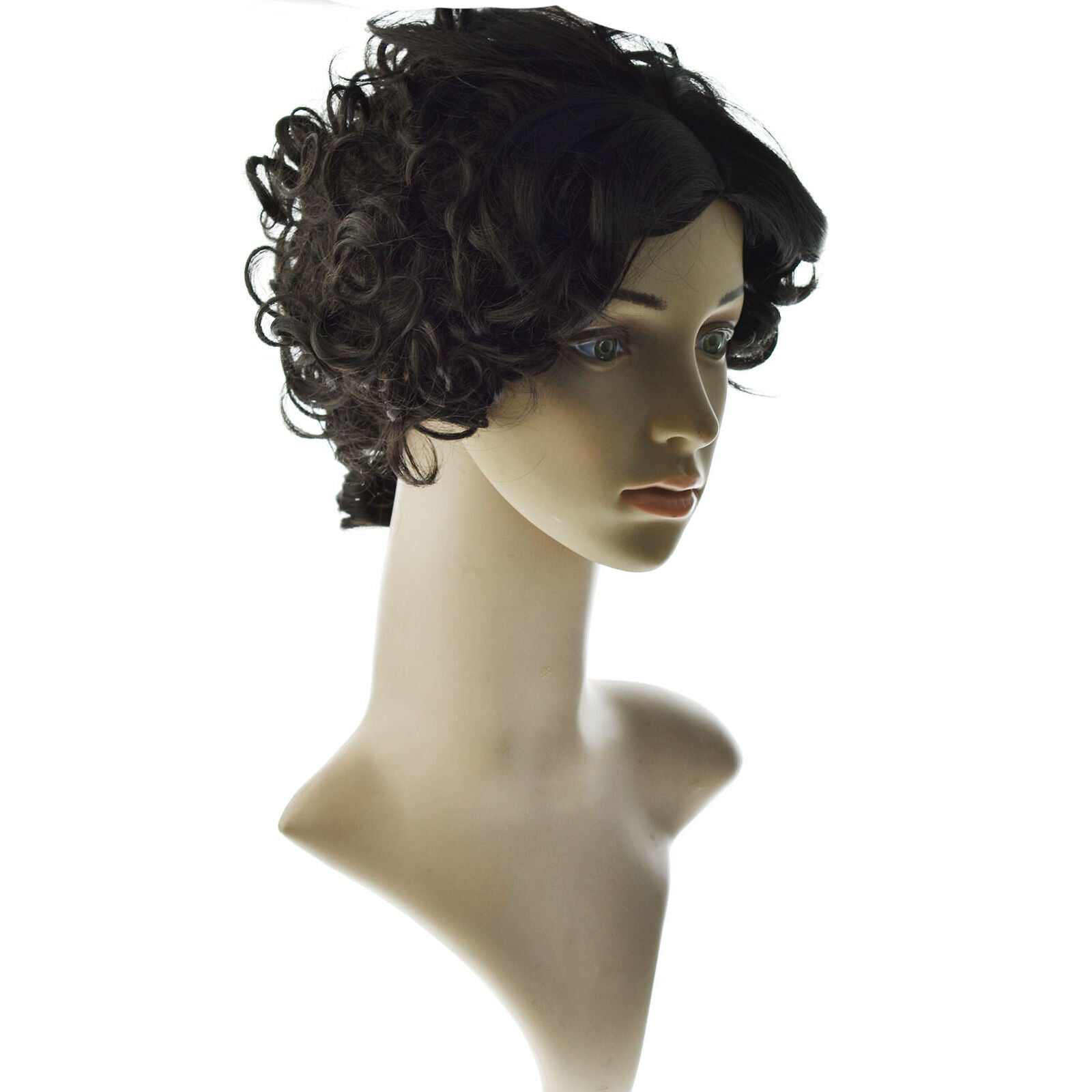 Women Real Short Curly Wigs Hair Pixie Wavy African Bob Style Full Wigs