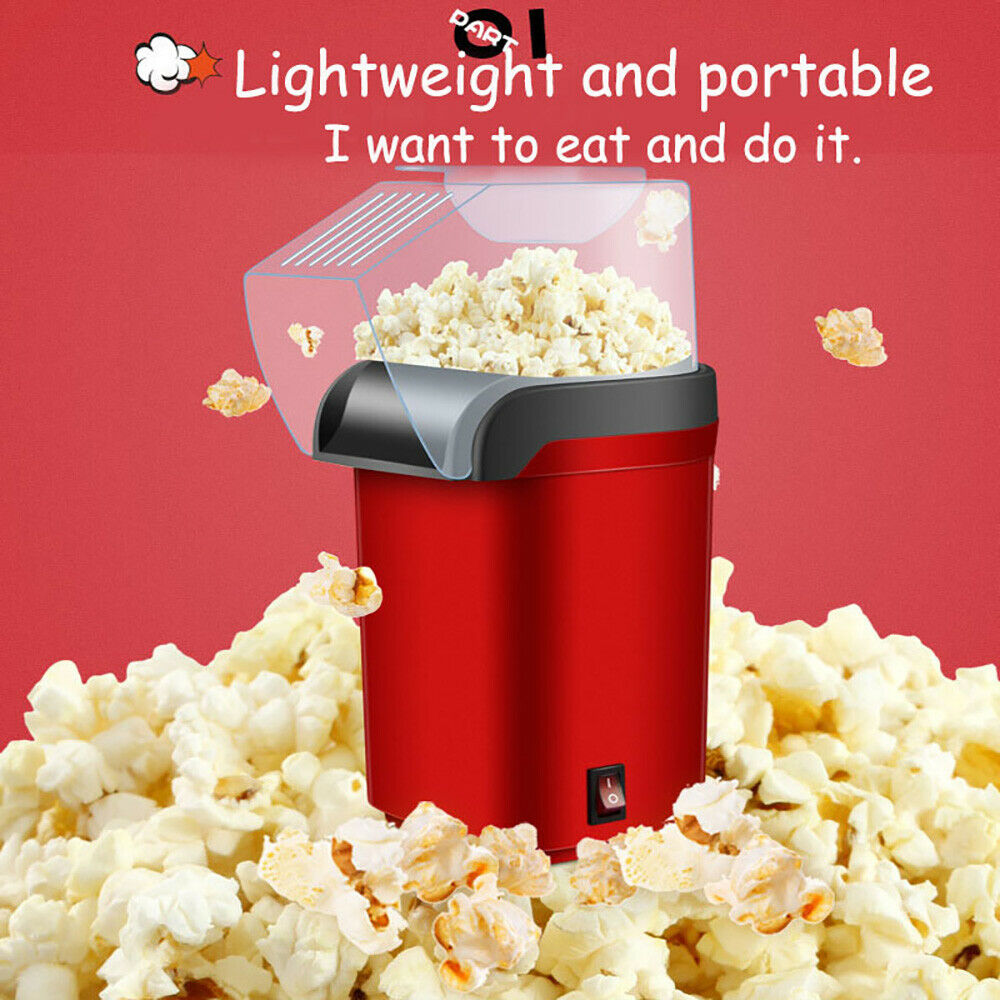 Home Party Electric Hot Air Popcorn Maker Machine No oil need Healthy Delicious