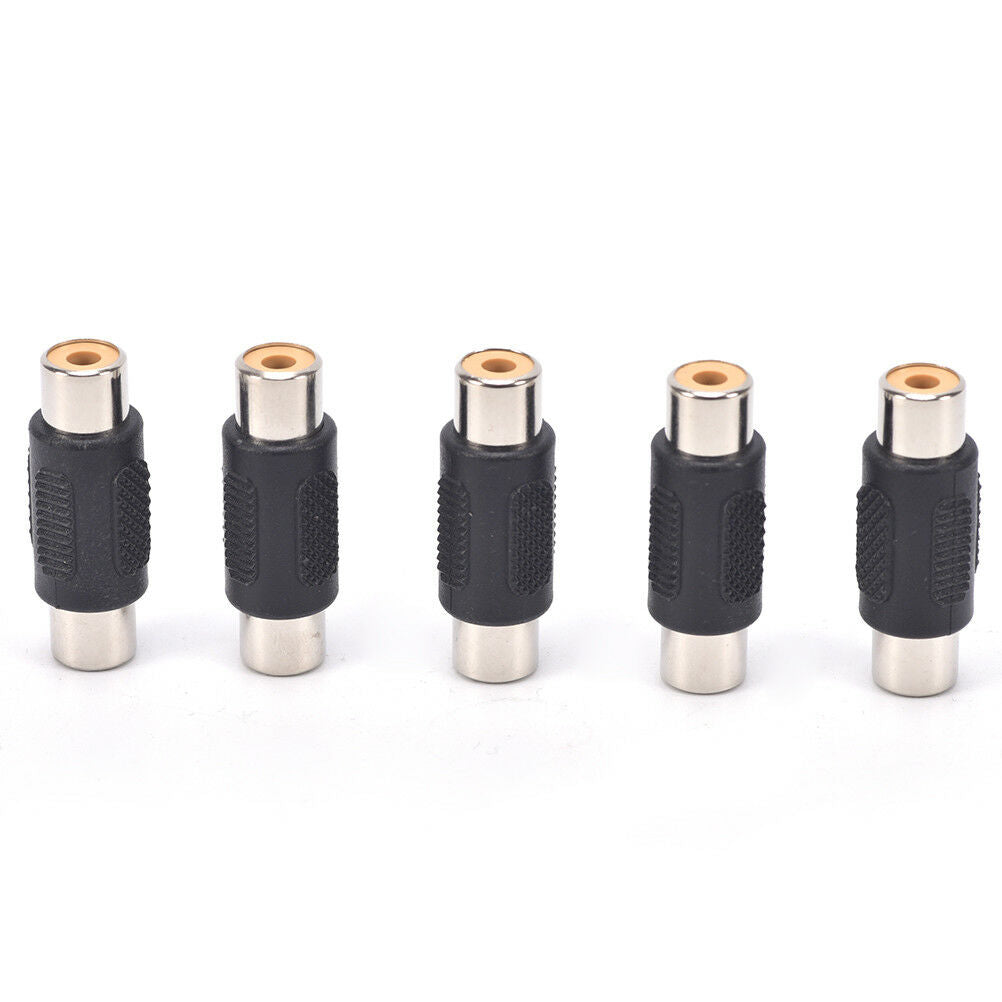 5pcs Female RCA Audio/Video AV Cable Cord Extension Adapter Connector Plu.l8