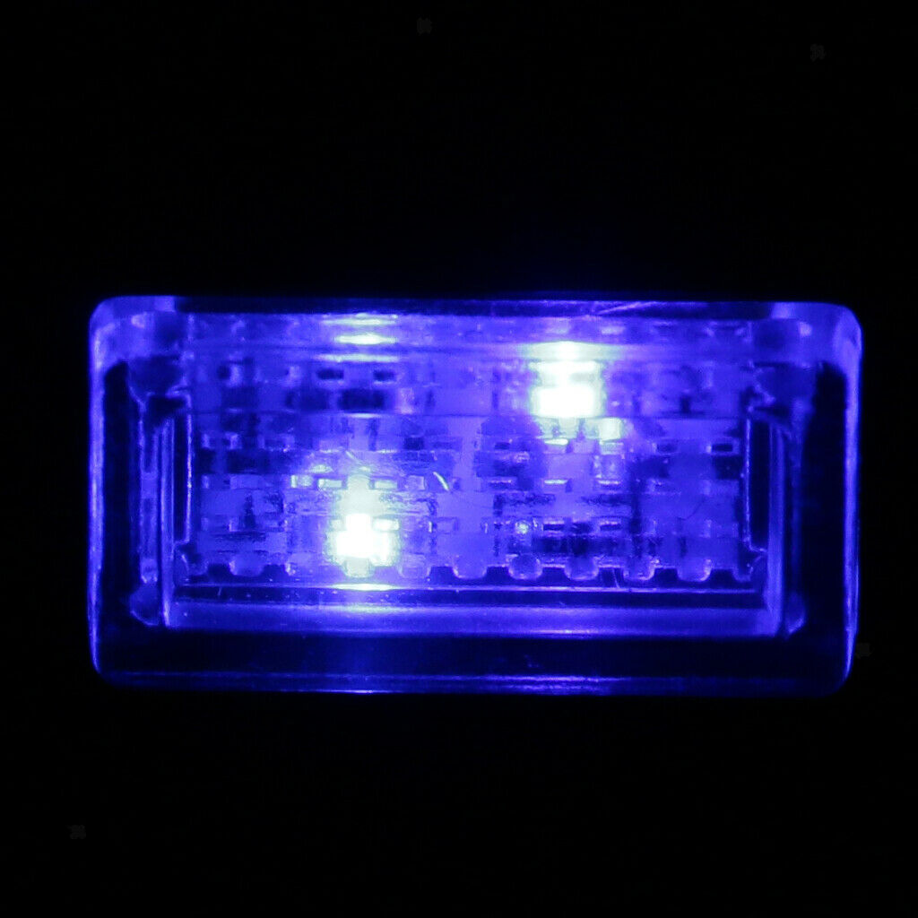 8pcs Flexible Mini USB LED Light Blue+ Lamp for Car Atmosphere Lamp