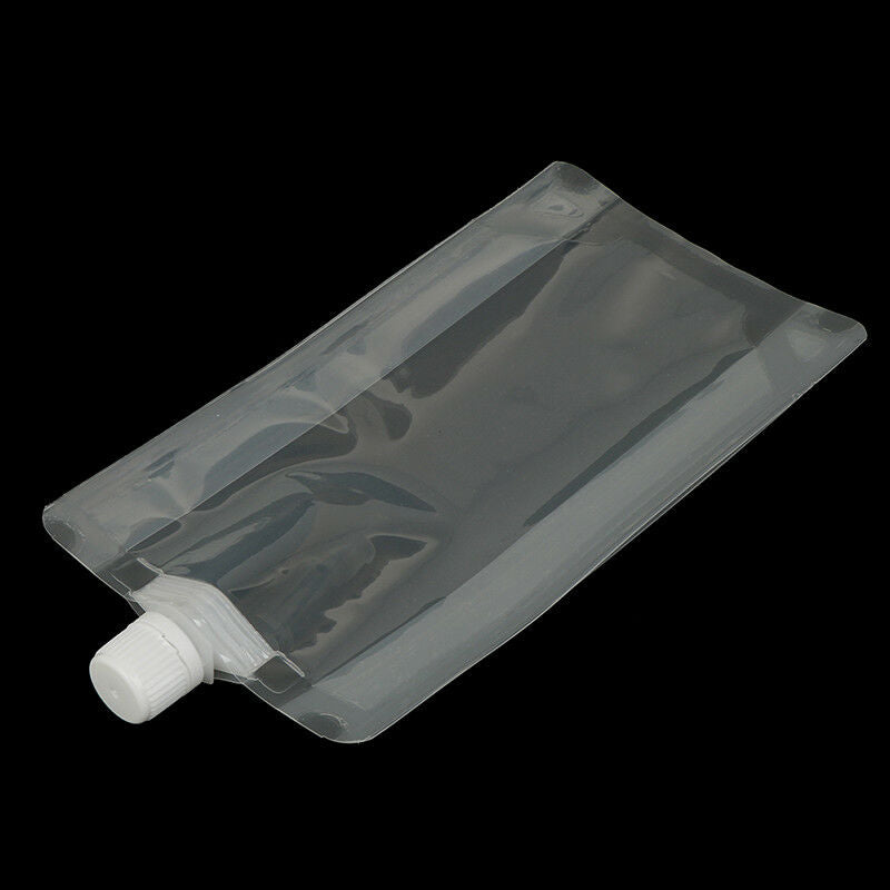 1PC 800ml DIY Plastic Transparent Cruise Drinks Pocket Flask Suction Fresh BagDD