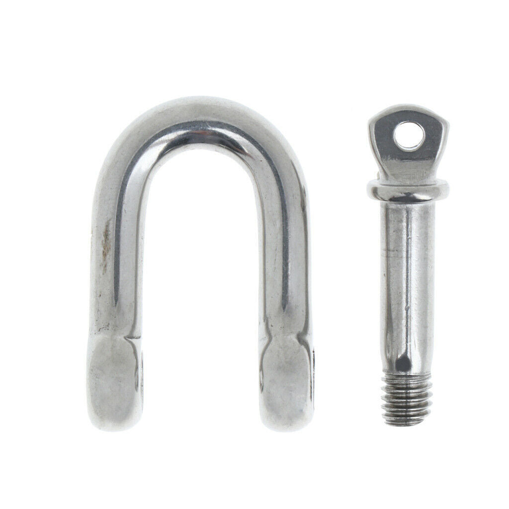 2x Marine Grade 304 D Anchor Chain Rigging Lifting Shackle Pin Fastener