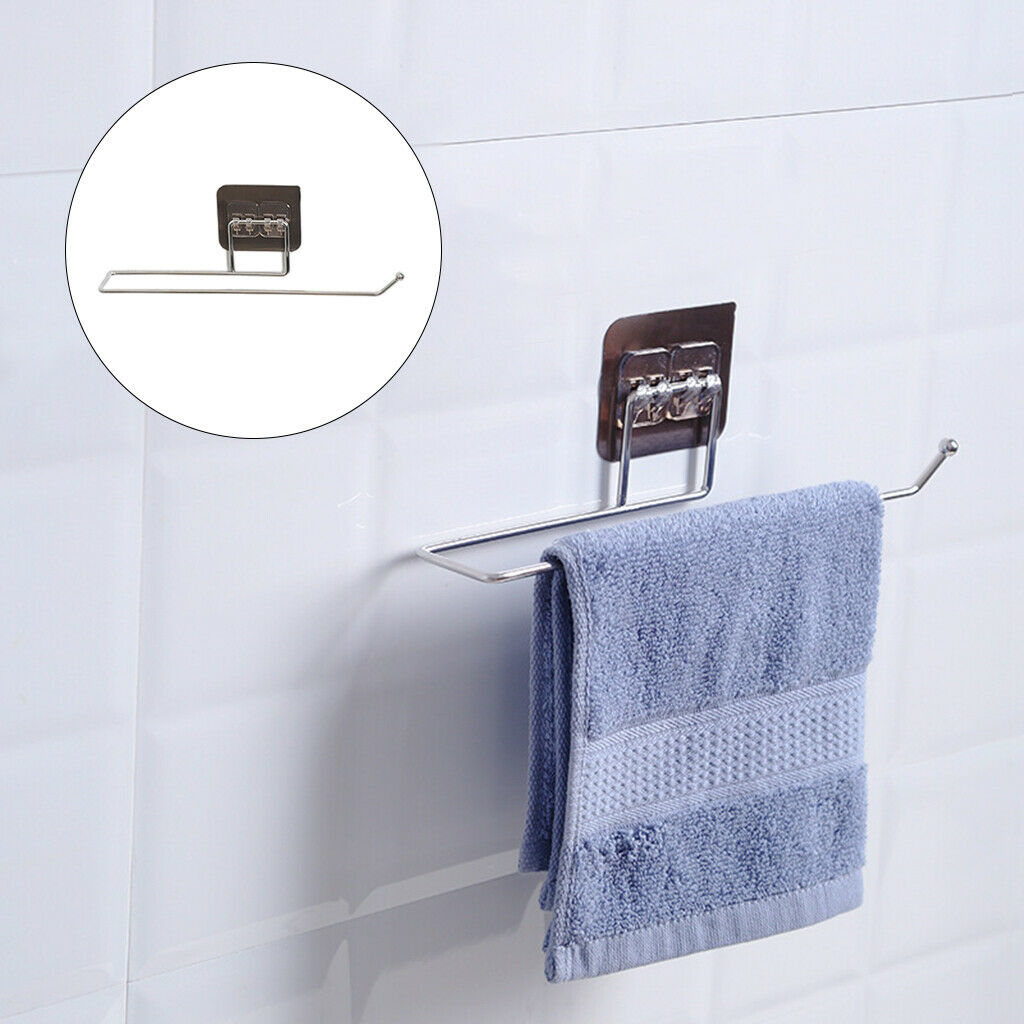 Toilet Paper Holder Self Adhesive Rack Stand Save Space Wall Mounted Storage