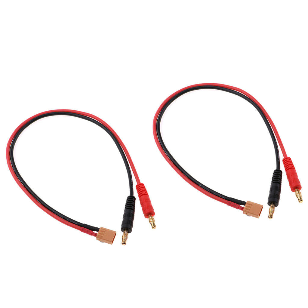 2 Pieces XT30 Up to 4.0 Mm Banana Plugs, 16 AWG Cable, Connection for RC Lipo