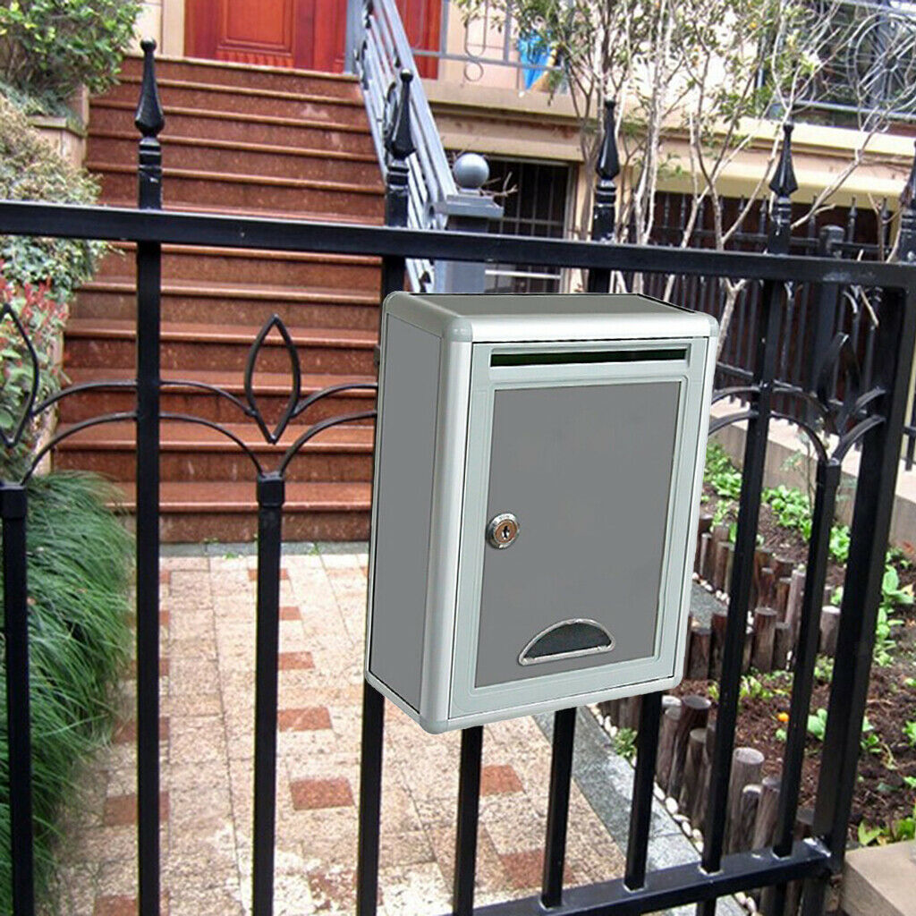 Aluminium Alloy Locking Mailbox Letterbox Outdoor Rainproof Parcel Boxes