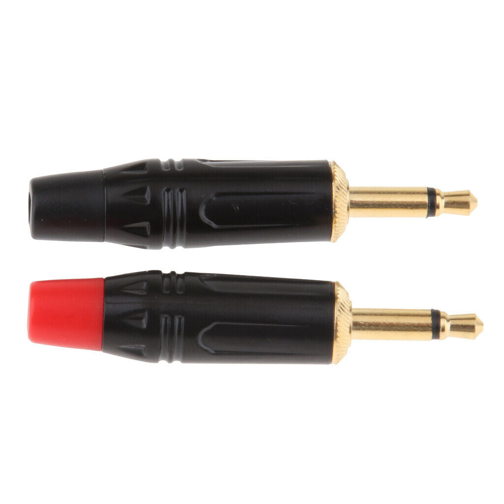 2Pieces 3.5mm Mono Male Repair Earphones Audio