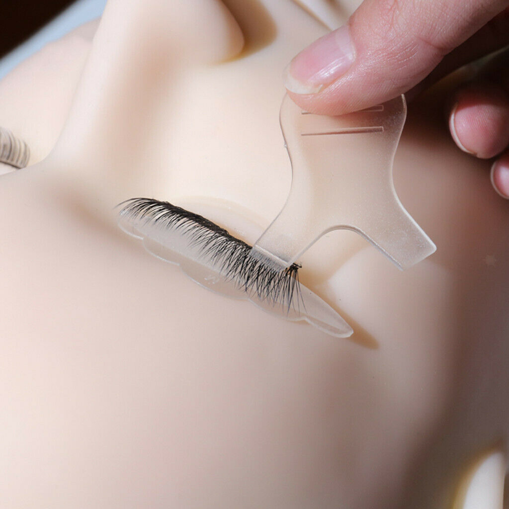 Clear Plastic Eyelash Curling Perming Brushes Mini Extension Brush Pad