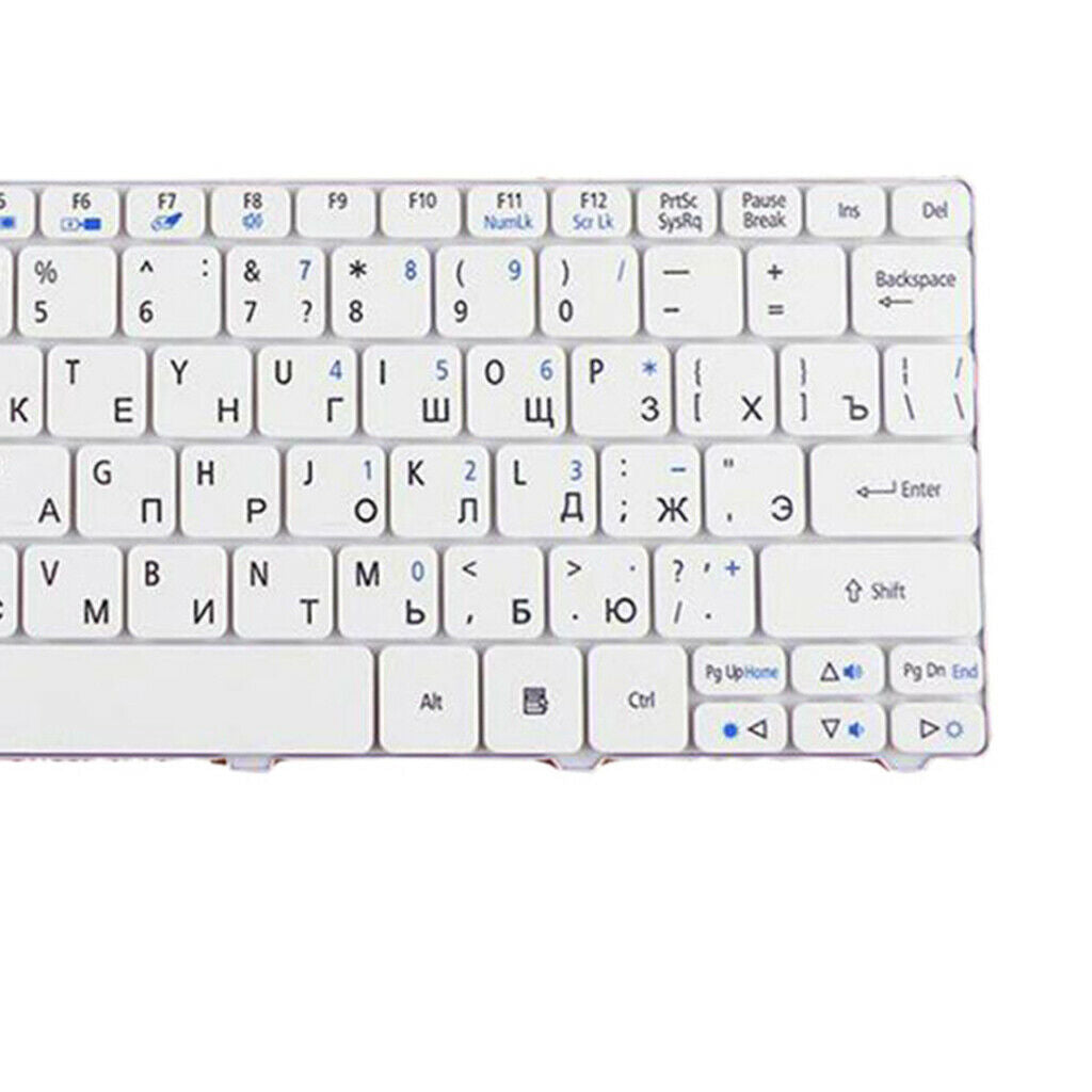 Replacement Russian Laptop Keyboard For Acer Aspire One D255 D255E D257, White