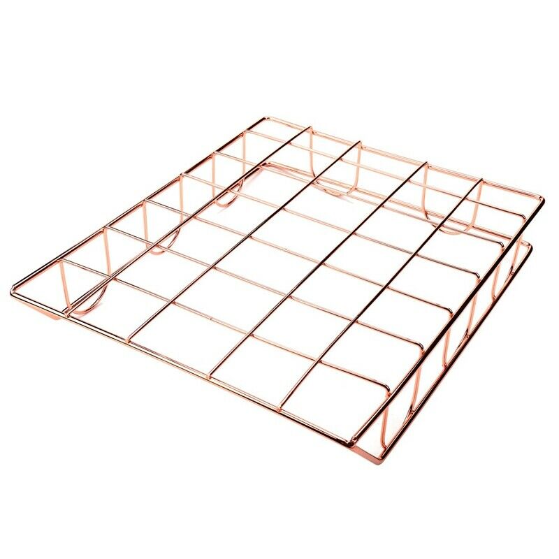 1 Set Of 2 Office Supplies Metal Stackable File Document Letter Tray OrganizerL9