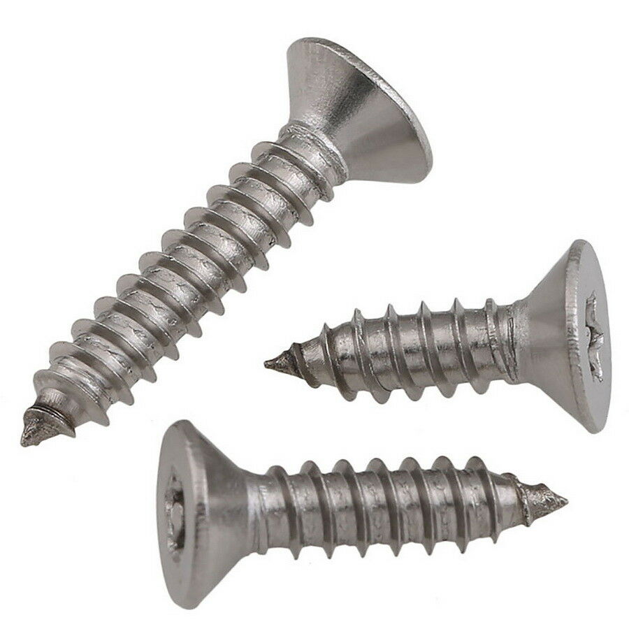 60Pcs M2.9*6.5-25mm Torx Flat Head Self Tapping Security Screws A2 Stainless Kit