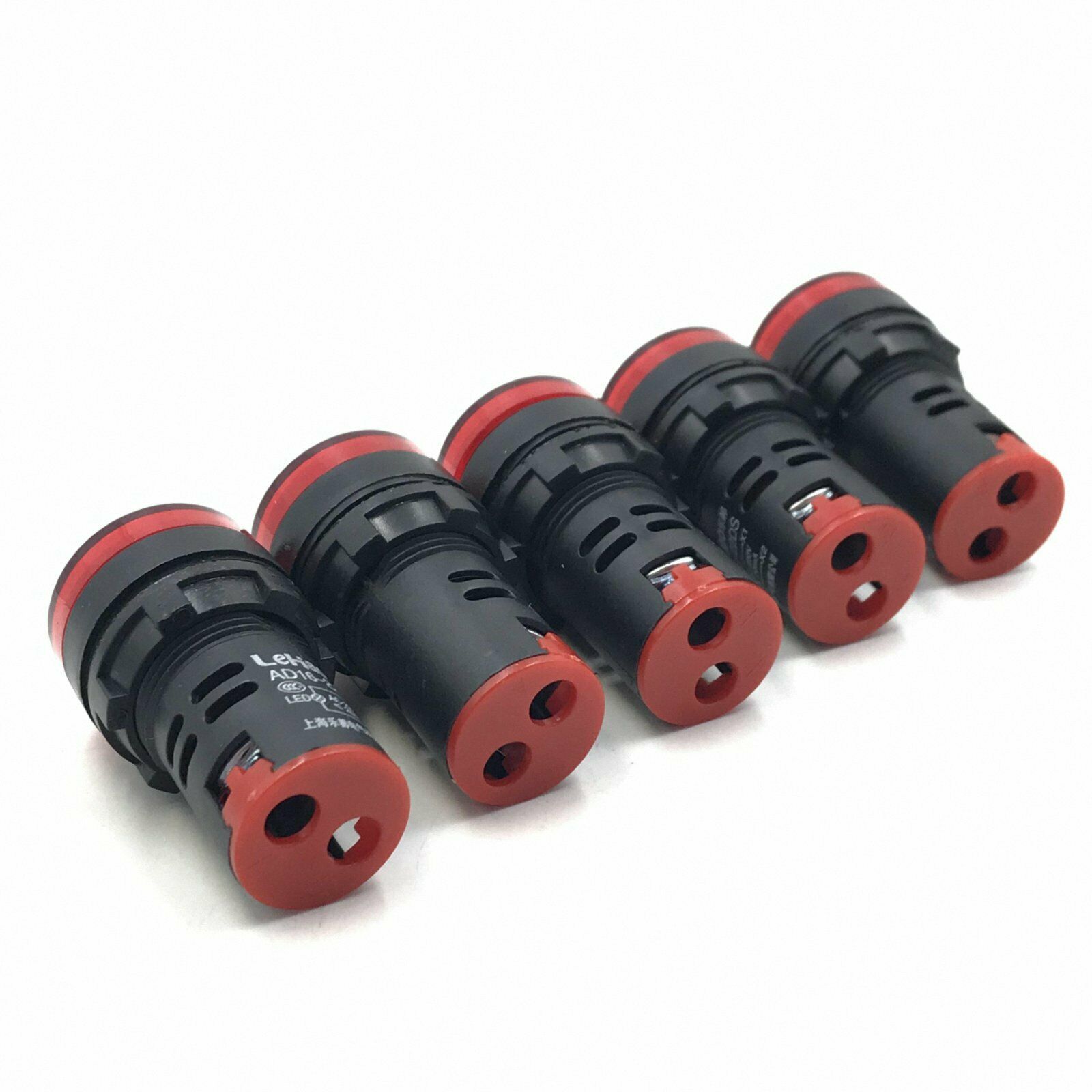 5pcs Red 220V LED Indicator Pilot Signal Light Lamp 22mm [M_M_S]