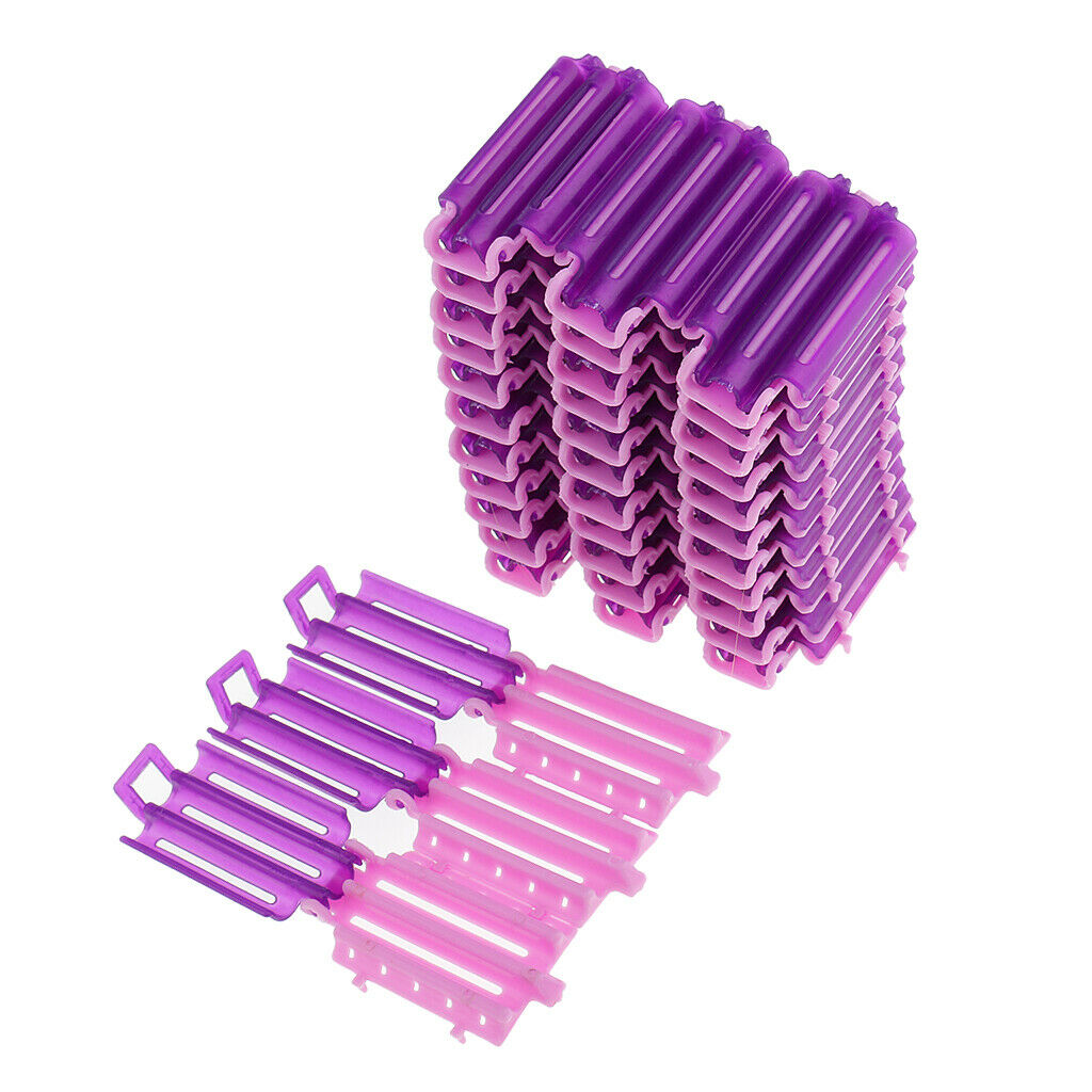 Portable Hair Curling Wavy Clips for Corn Hairs - Purple - 72pcs Waving Hair