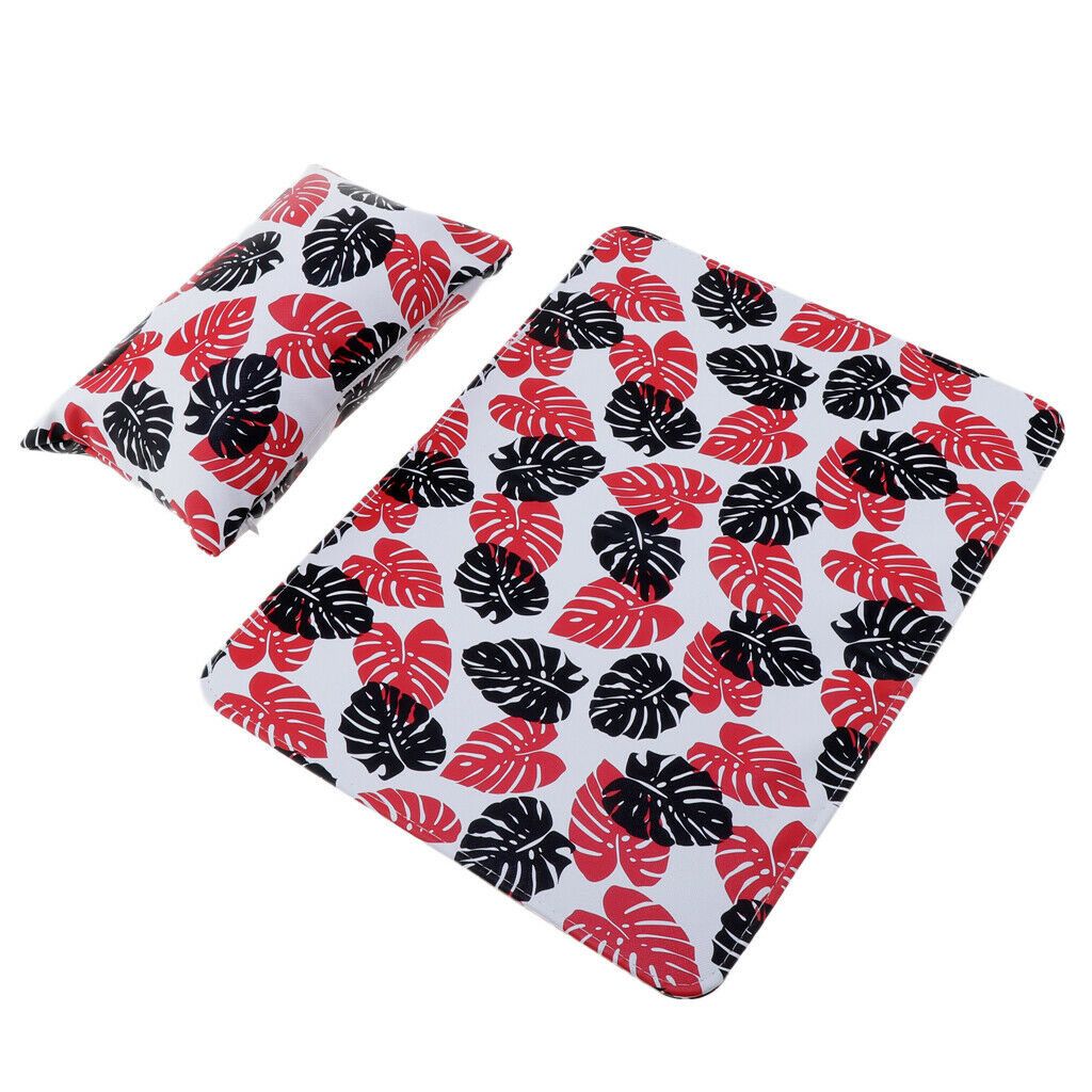 Nail Art Hand Pillow Pad Washable Foldable Arm Rest Cushion Manicure Holder Red