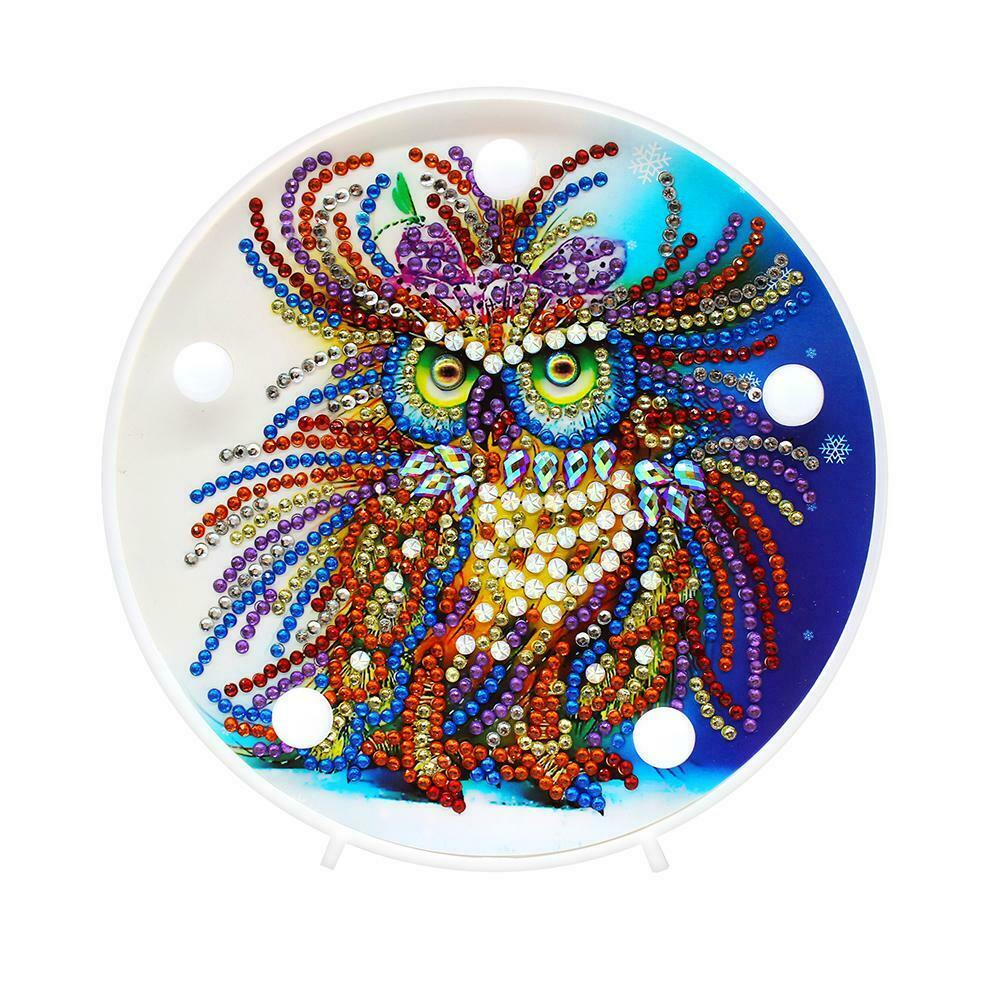DIY Special-shaped Diamond Painting Light Bird Embroidery LED Night Lamp @