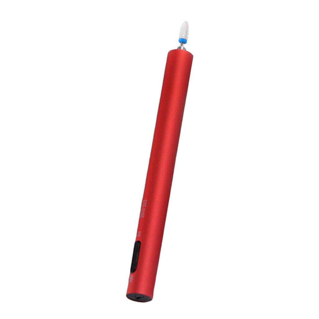 Lightweight Nail Drill Pen Silent Manicure Buffing Polisher Grinder Red