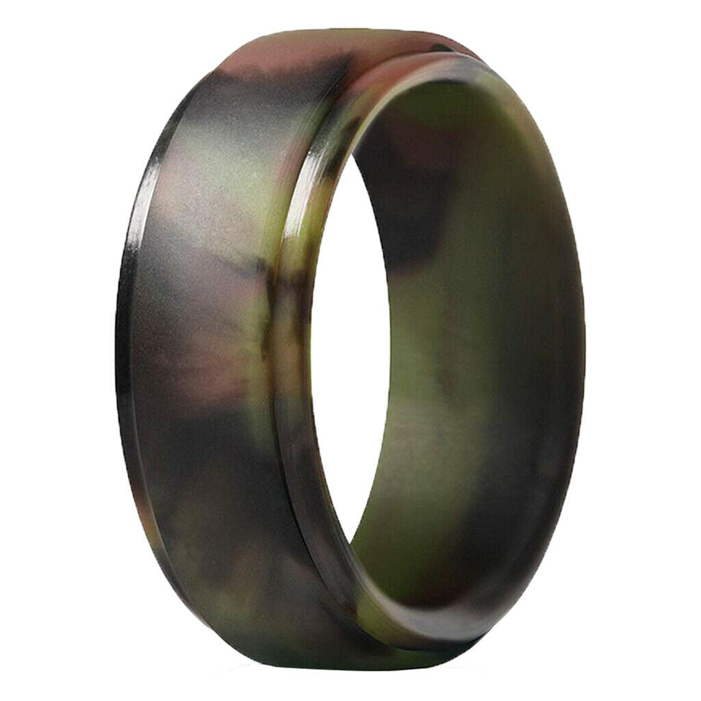 8 Pieces Silicone Rings Men Women Band Sport Rings Outdoor Rings Size 14