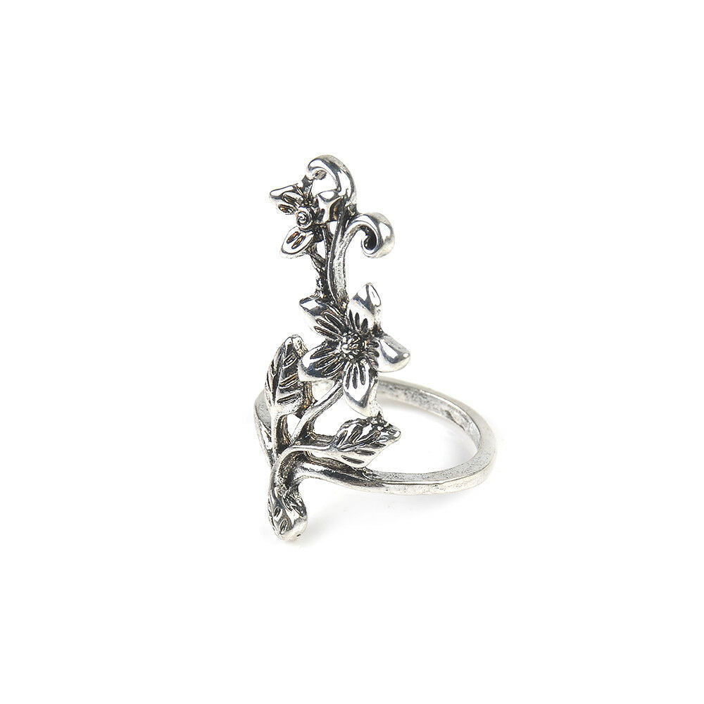 4Pcs/Set Retro Flower Leaves Midi Finger Knuckle Rings Kit Boho Fashion Jewelry