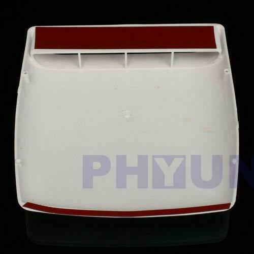 White ABS Car Air Flow Intake Hood Scoop Vent Bonnet Decorative Cover Universal