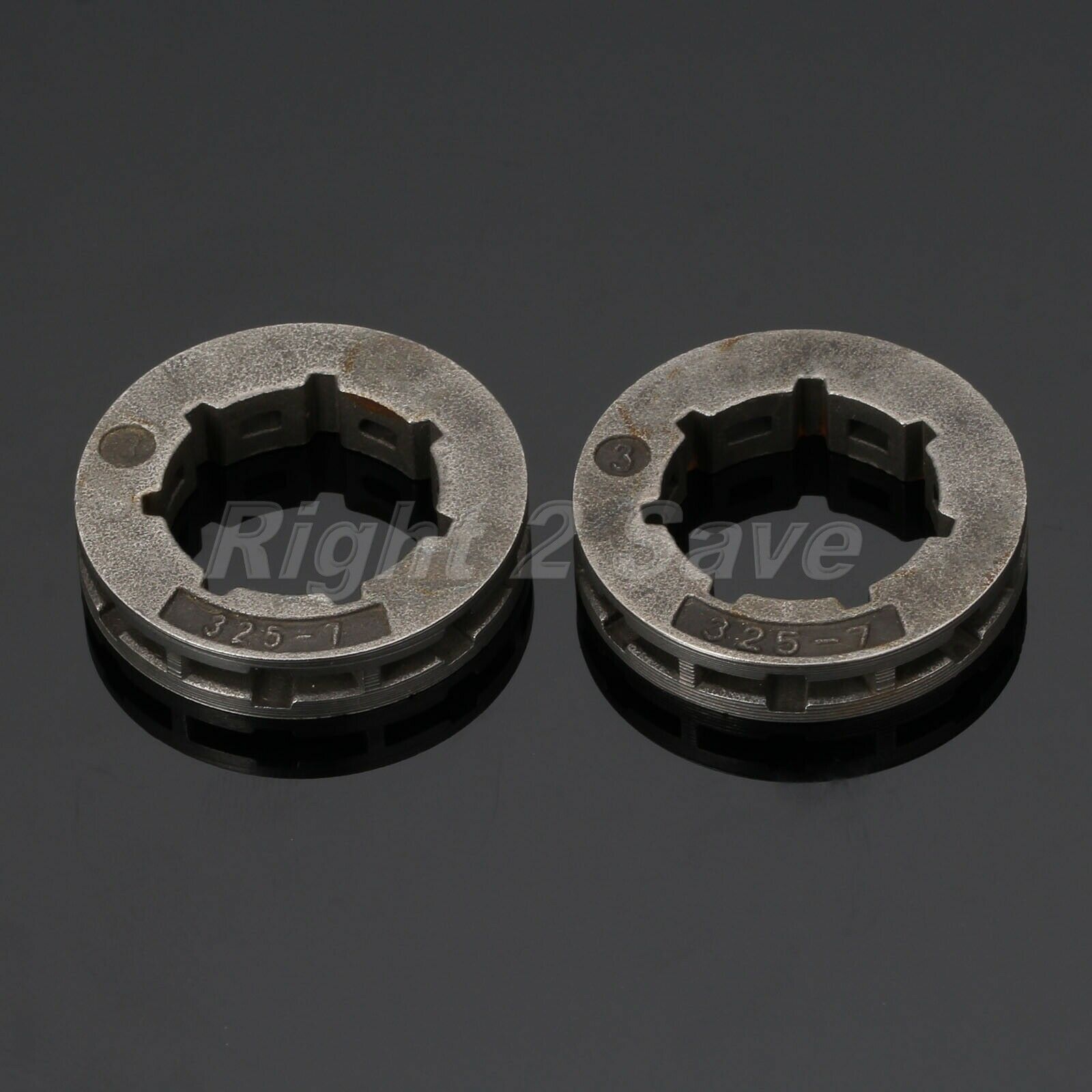 2pcs Chainsaw Sprocket Rim & Power Mate 325-7T for Chainsaw 45cc/52cc/4500/5200