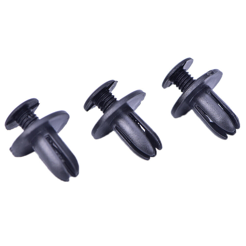 50x8mm Auto Car Bumper Fender Retainer Push Black Plastic Fixed Clips Fast.l8