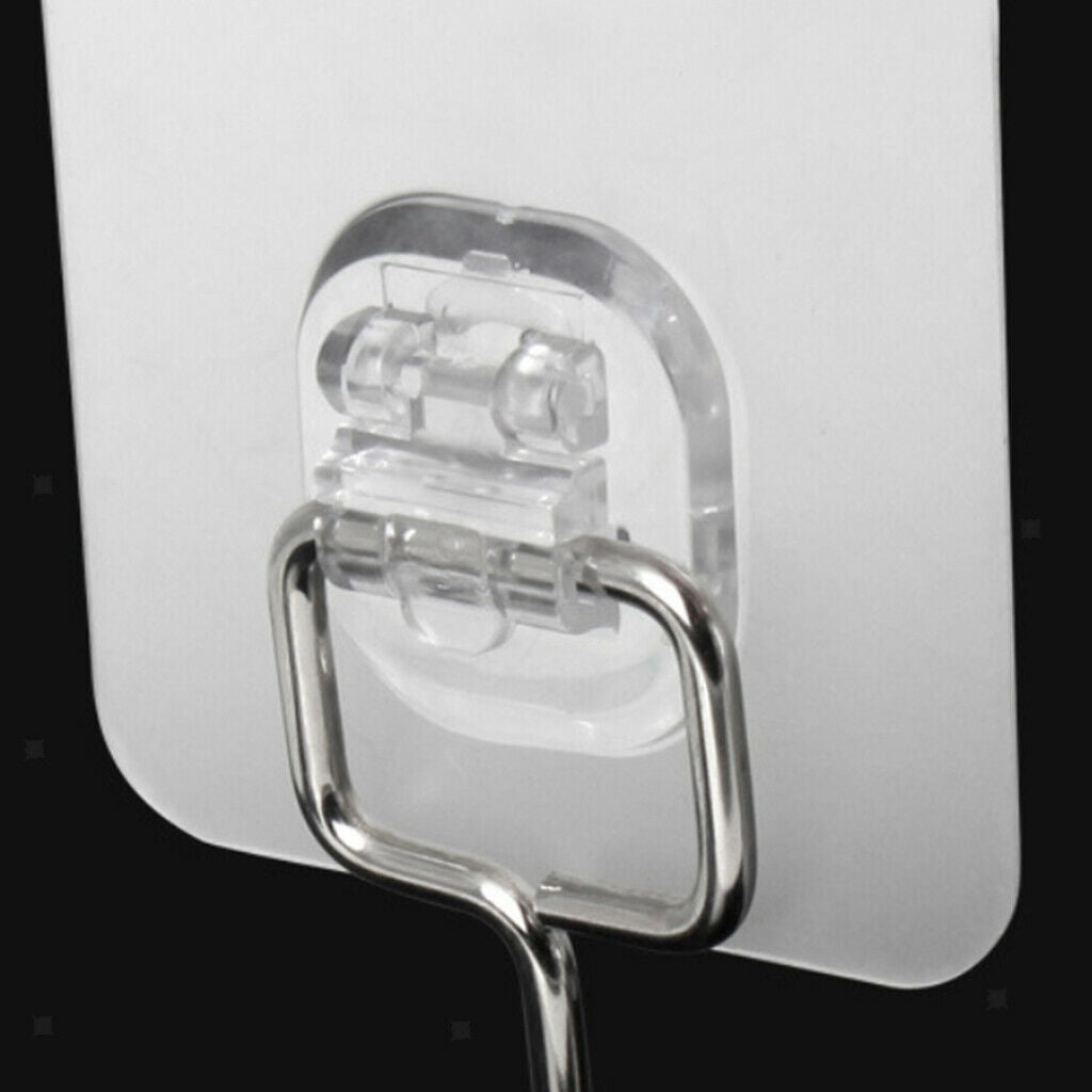 Self Adhesive Firmly Stick On Door Wall Tile Stainless Steel Hook Hanger
