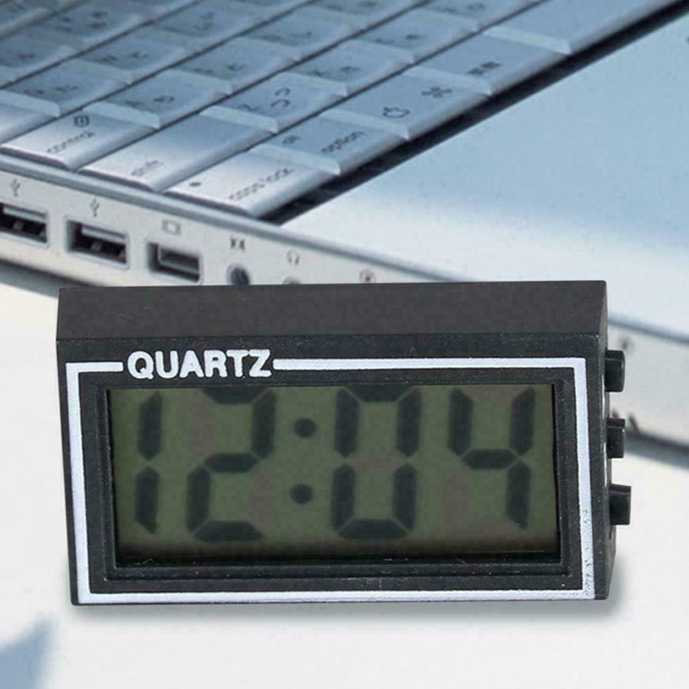 Auto Car Small Clock Digital LCD Screen Table/desk Dashboard Date Time Y1K5