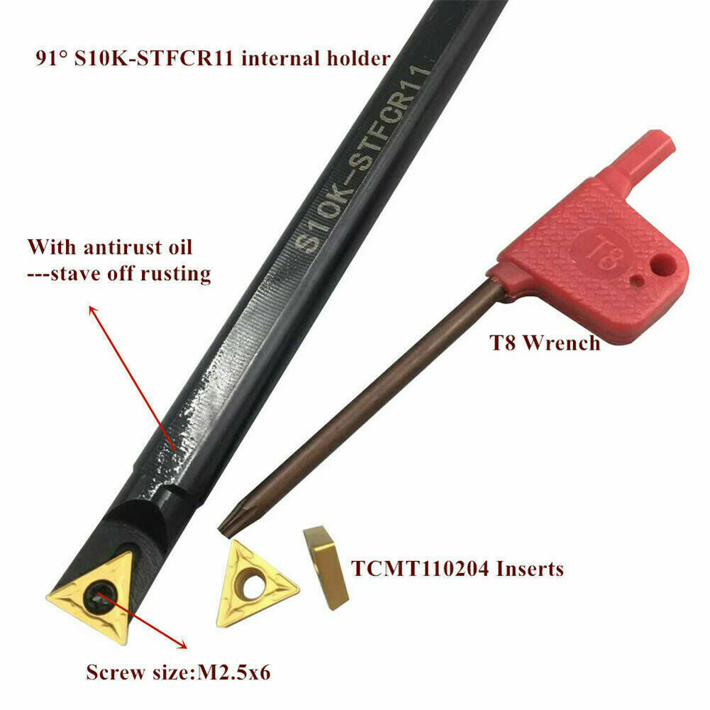 91° S10K-STFCR11 Internal Turning Tool Holder Boring Bar+TCMT110204 BP010 insert