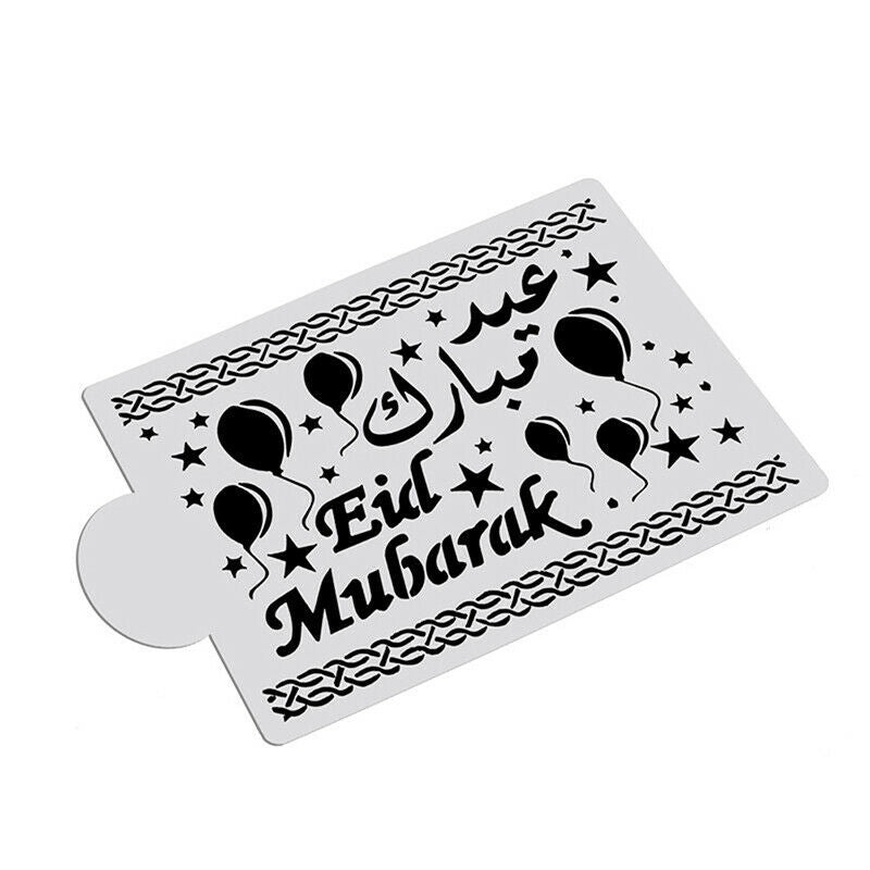 Eid Mubarak Ramadan Coffee Printing Template Spray Stencil Drink Dec.l8